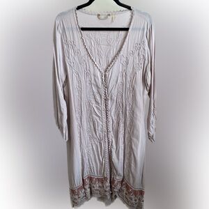 Soft Surroundings pink dress/topper